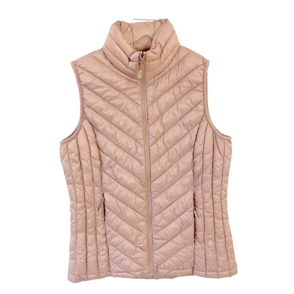 32 DEGREE HEAT Pink Puffer Vest Zip Front - Picture 1 of 3